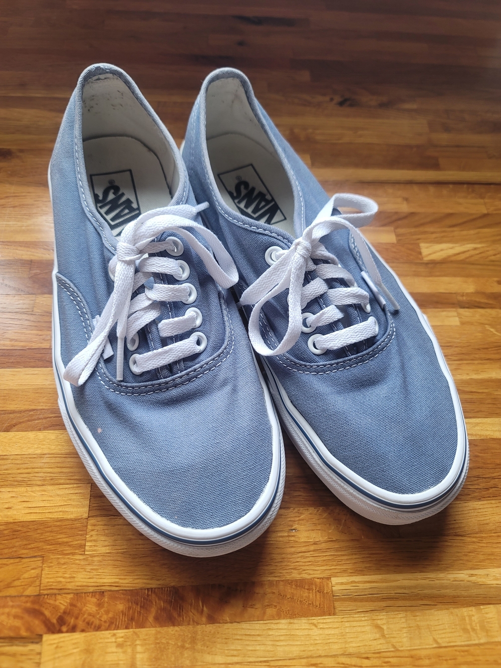Vans Authentic Canvas Sneakers in Light Blue M7 W8.5